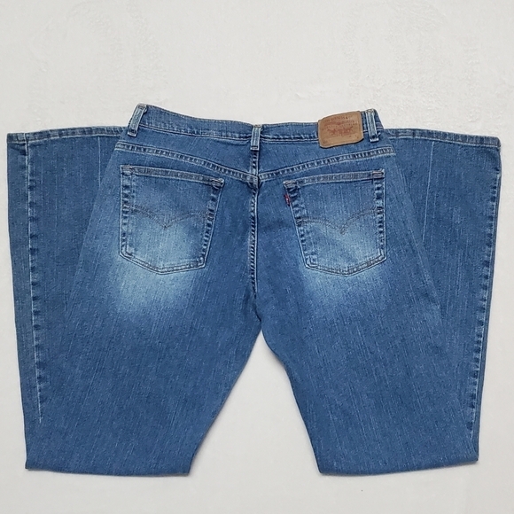 VINTAGE Y2K Levi's 515 Low Rise Stretch Stone Wash Bootcut Jeans 12 Long - Picture 6 of 12